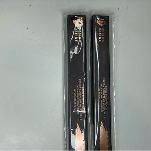 2 Design Define Brow Build Pencil - Medium Brown Full Size NWT